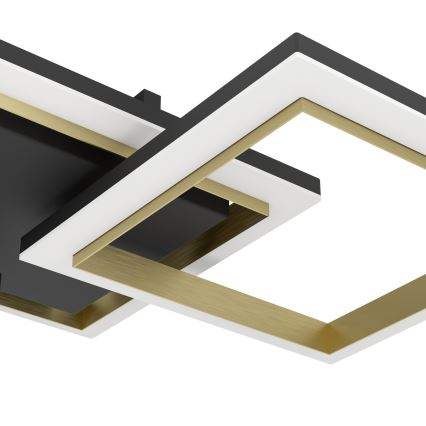 Eglo - Plafonnier à intensité variable LED/20W/230V 4000K noir/doré