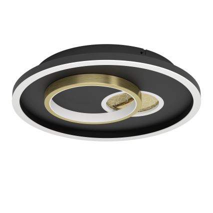 Eglo - Plafonnier LED 14W/230V + LED 8,5W Ø 38 cm noir/doré