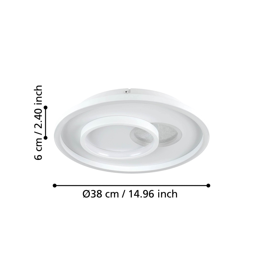 Eglo - Plafoniera LED 1xLED/14W/230V + 1xLED/8,5W diametro 38 cm bianco
