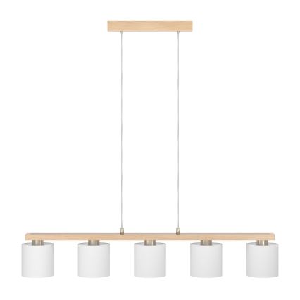 Eglo - Lampadario sospeso su cavo 5xE27/28W/230V