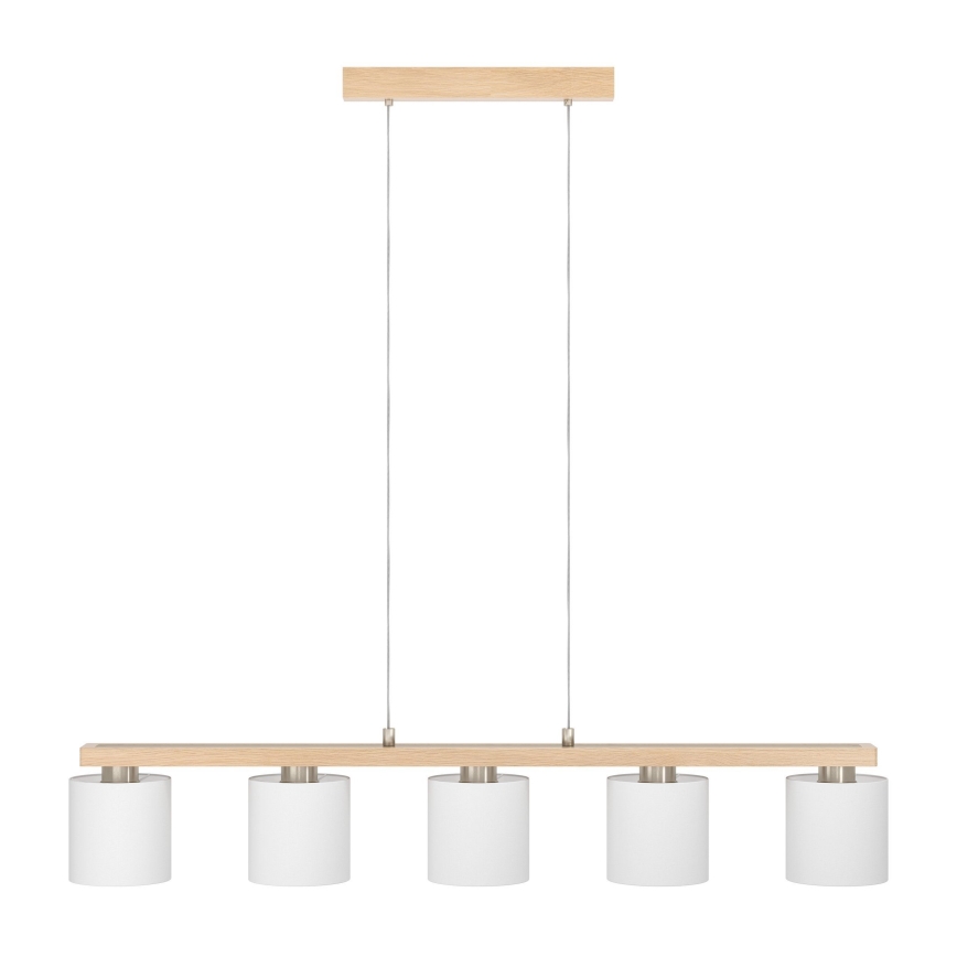 Eglo - Lampadario sospeso su cavo 5xE27/28W/230V
