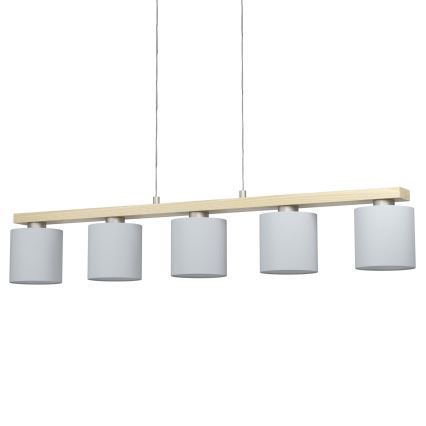 Eglo - Lampadario sospeso su cavo 5xE27/28W/230V