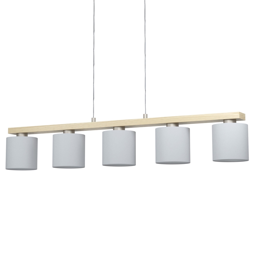 Eglo - Lampadario sospeso su cavo 5xE27/28W/230V