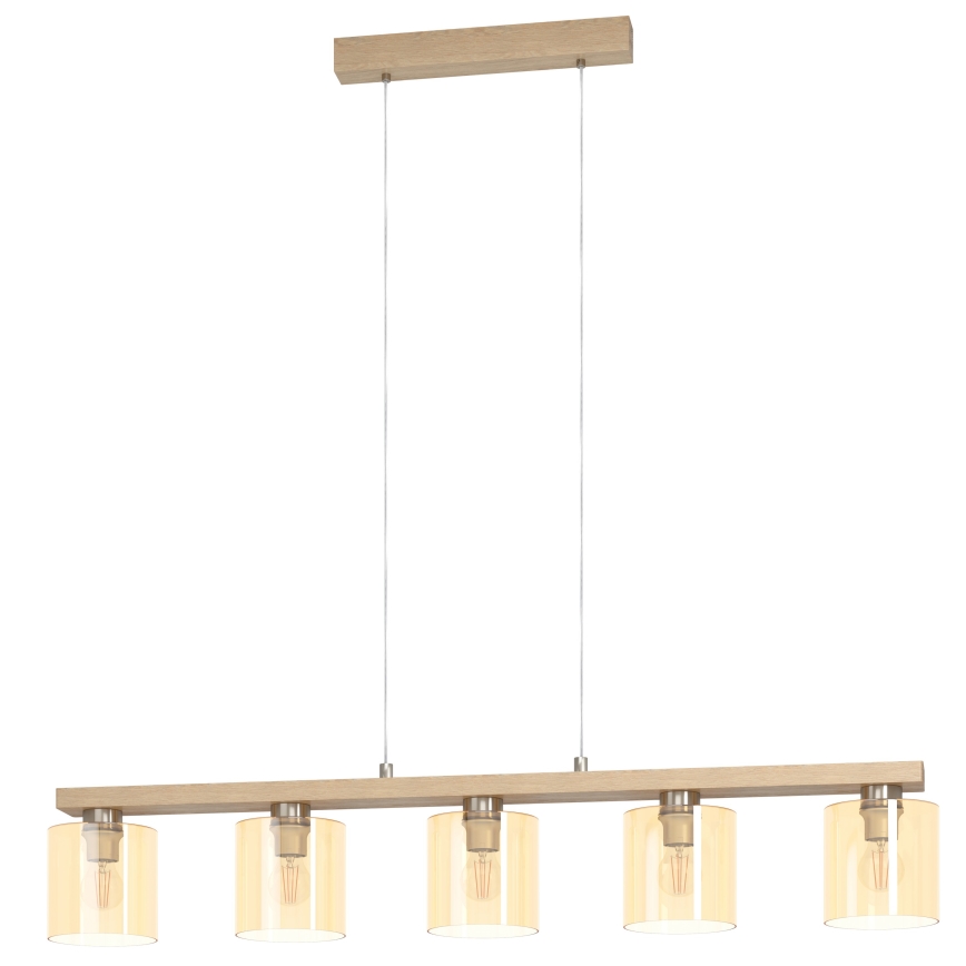 Eglo - Lampadario a sospensione con filo 5xE27/28W/230V