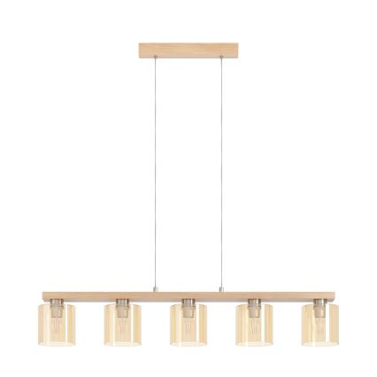 Eglo - Lampadario a sospensione con filo 5xE27/28W/230V