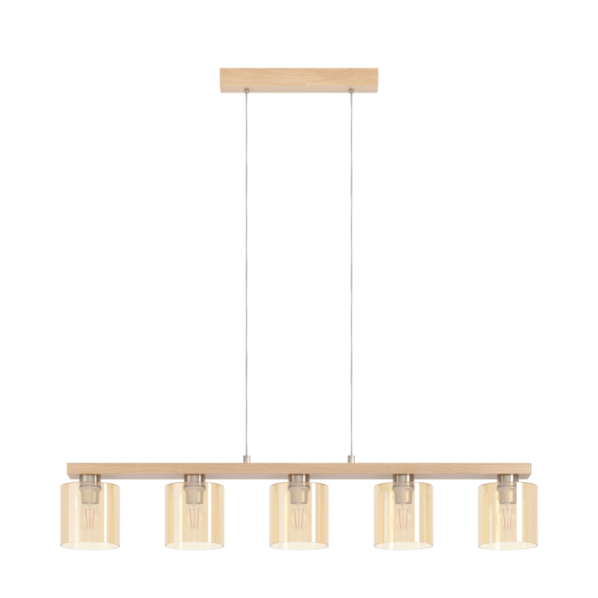 Eglo - Lampadario a sospensione con filo 5xE27/28W/230V