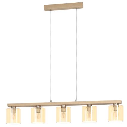 Eglo - Suspension sur câble 5xE27/28W/230V