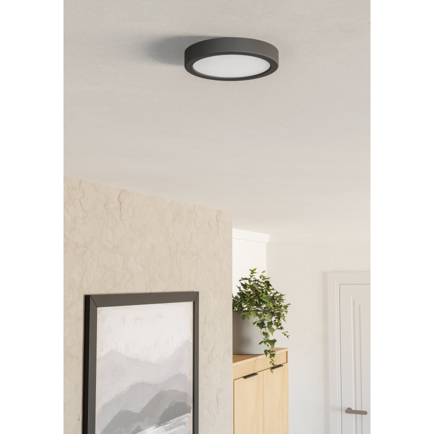 Eglo - Plafonnier LED LED/7,5W/230V 2700/4000/6500K Ø 16,6 cm noir