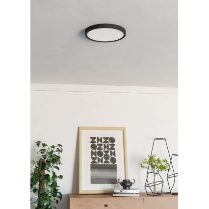 Eglo - Plafonnier LED LED/14,2W/230V 2700/4000/6500K Ø 27,8 cm noir