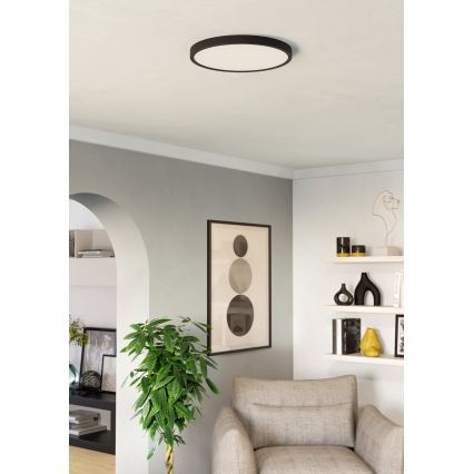 Eglo - Plafoniera LED/17W/230V 2700/4000/6500K Ø 38,9 cm nera