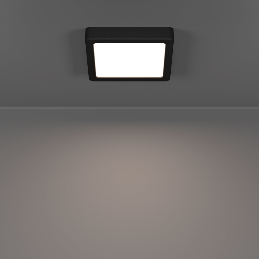 Eglo - Plafonnier LED/7W/230V 2700/4000/6500K 15x15cm noir