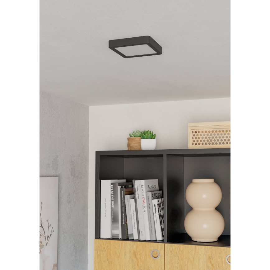 Eglo - Plafonnier LED/7W/230V 2700/4000/6500K 15x15cm noir