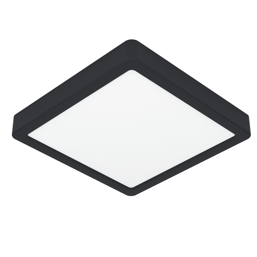 Eglo - Plafoniera LED 10,5 W, 230 V, 2700/4000/6500 K, 22 x 22 cm, nera
