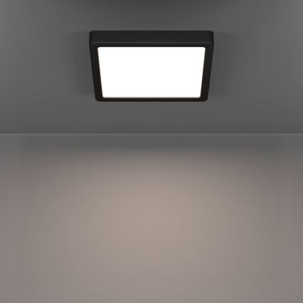 Eglo - Plafoniera LED 10,5 W, 230 V, 2700/4000/6500 K, 22 x 22 cm, nera