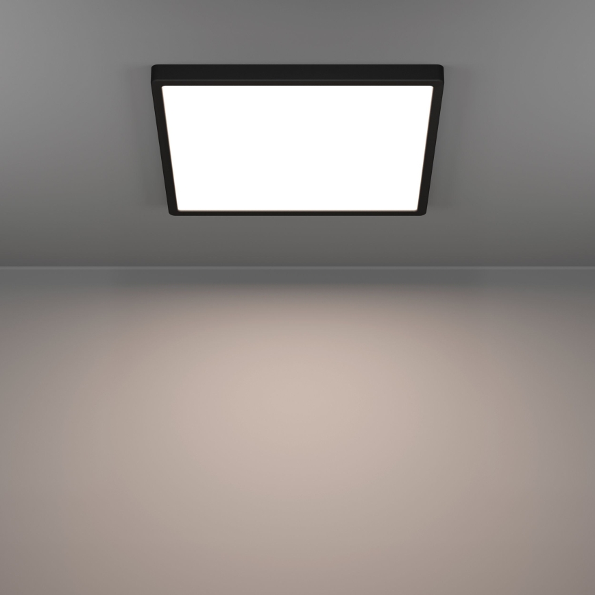 Eglo - Plafonnier LED/17,5W/230V 2700/4000/6500K 39x39 cm noir