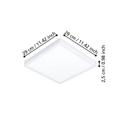 Eglo - LED-Deckenleuchte LED/13W/230V 2700/4000/6500K 29x29 cm weiß