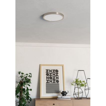 Eglo - LED-Deckenleuchte LED/14,2W/230V 2700/4000/6500K Ø 27,8 cm mattchrom
