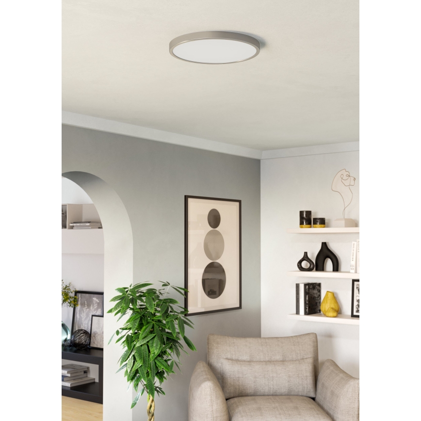 Eglo - LED-Deckenleuchte LED/17W/230V 2700/4000/6500K Ø 38,9 cm mattchrom