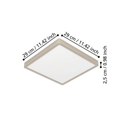 Eglo - Plafonnier LED/13W/230V 2700/4000/6500K 29x29 cm chrome mat