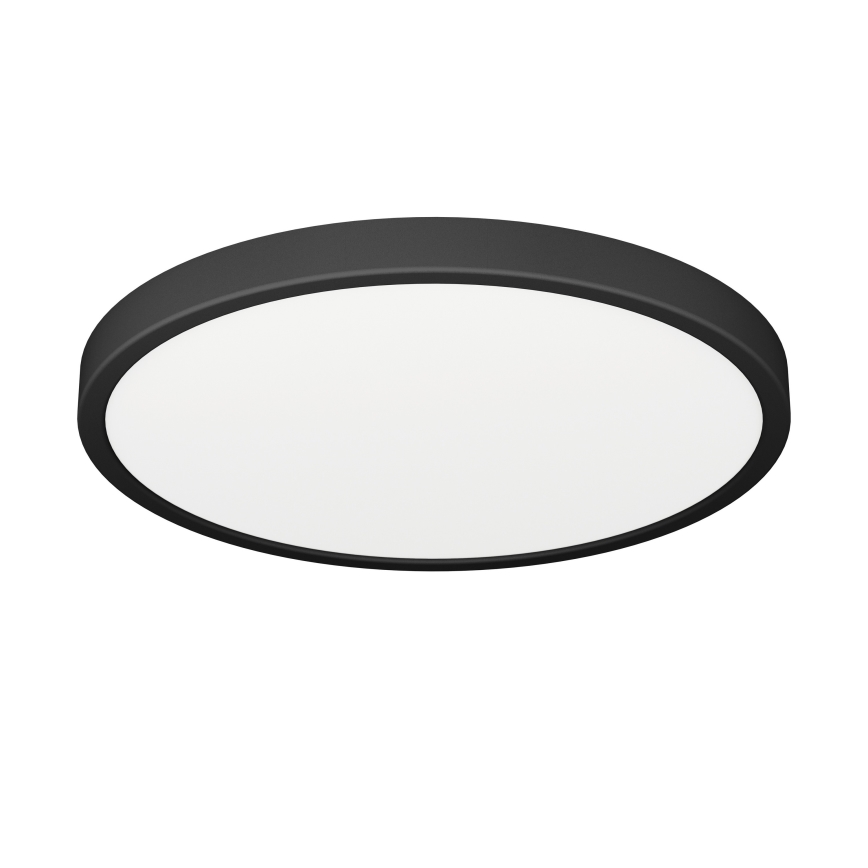 Eglo - Plafonnier LED pour salle de bains, 14,2 W, 230 V, 2700/4000/6500 K, Ø 27,8 cm, IP44, noir