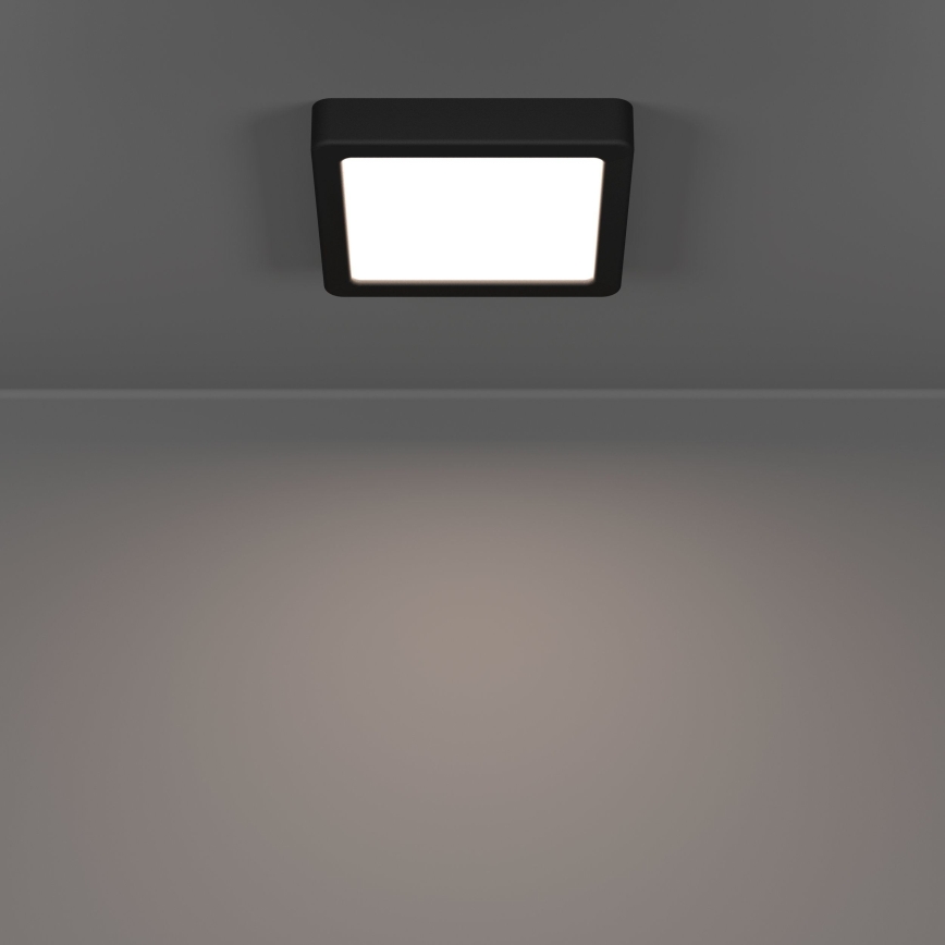 Eglo - Plafoniera da bagno LED/7W/230V 2700/4000/6500K 15x15 cm IP44 nero
