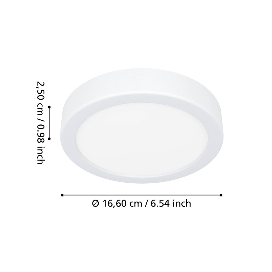 Eglo - Plafonnier LED pour salle de bains LED/7,5W/230V Ø 16,6 cm IP44 blanc