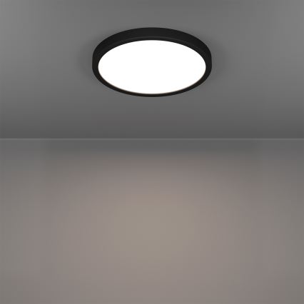 Eglo - Plafonnier de salle de bains LED RGBW dimmable LED/14,3W/230V 2700–6500K Ø 27,8 cm IP44 noir