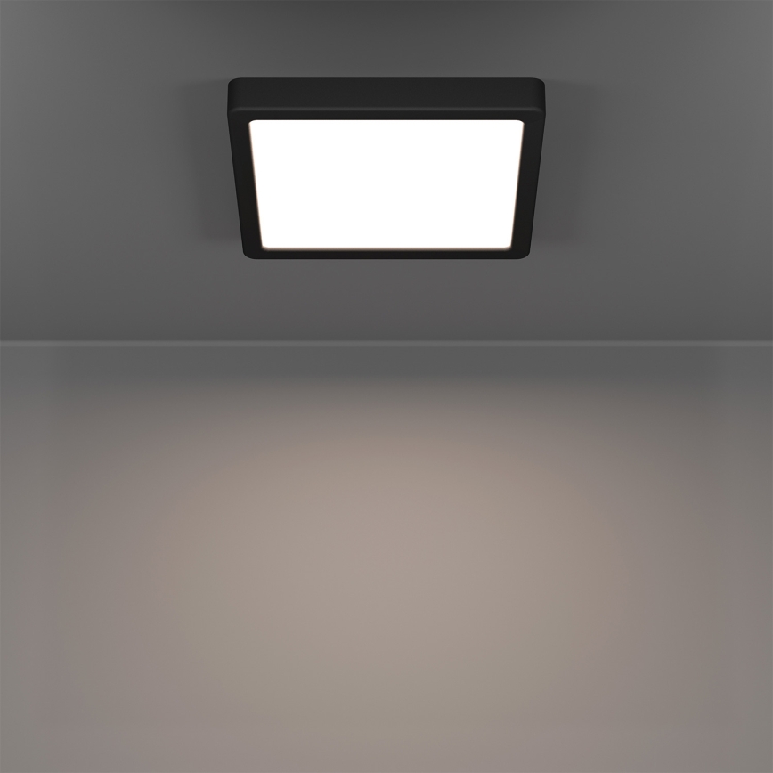 Eglo - Plafoniera LED RGBW dimmerabile per bagno LED/10,5W/230V 2700-6500K 22x22 cm IP44 nera