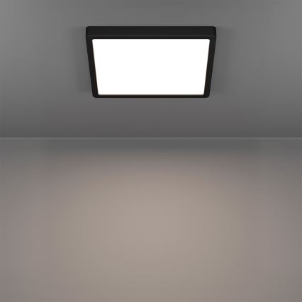 Eglo - LED RGBW, dimmbare Badezimmer-Deckenleuchte LED/13,5W/230V 2700-6500K 29,5x29,5 cm IP44 schwarz
