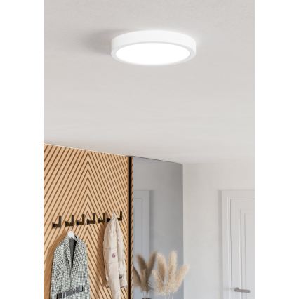 Eglo - Plafonnier LED RGBW dimmable pour salle de bains LED/11,2 W/230 V 2700–6500 K Ø 21,1 cm IP44 blanc