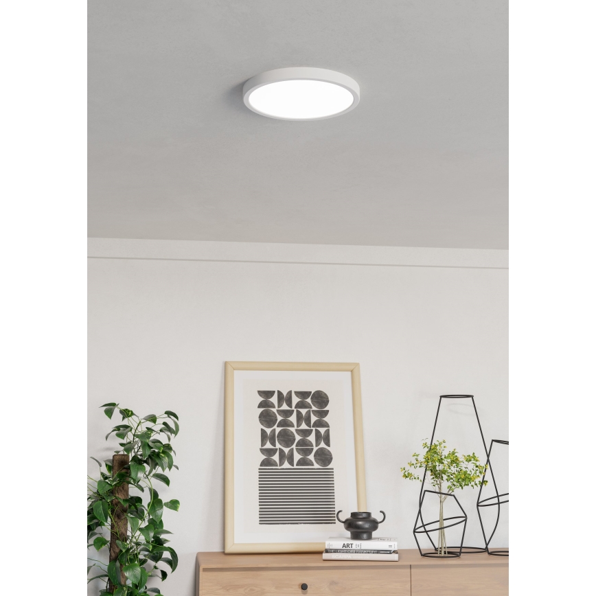 Eglo - Plafonnier LED RGBW dimmable pour salle de bains LED/14,3 W/230 V 2700–6500 K Ø 27,8 cm IP44 blanc