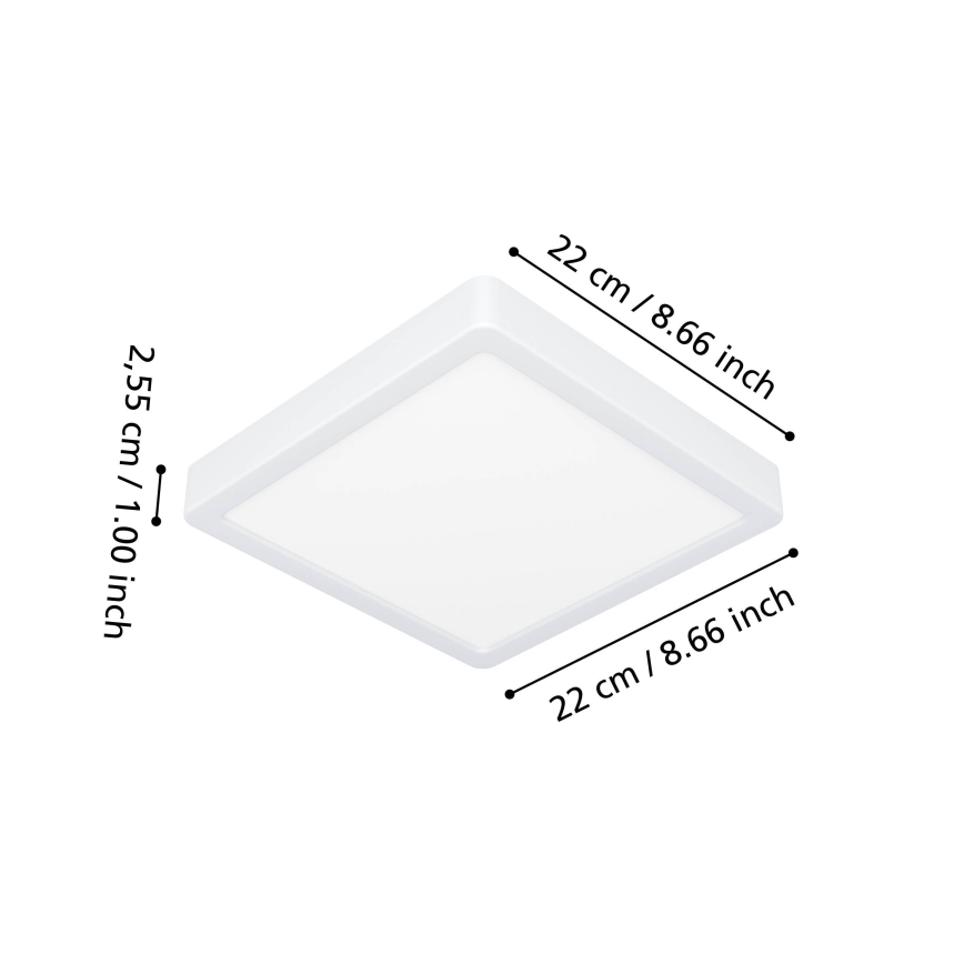 Eglo - LED RGBW Plafoniera da bagno dimmerabile LED/10,5W/230V 2700-6500K 22x22 cm IP44 bianco