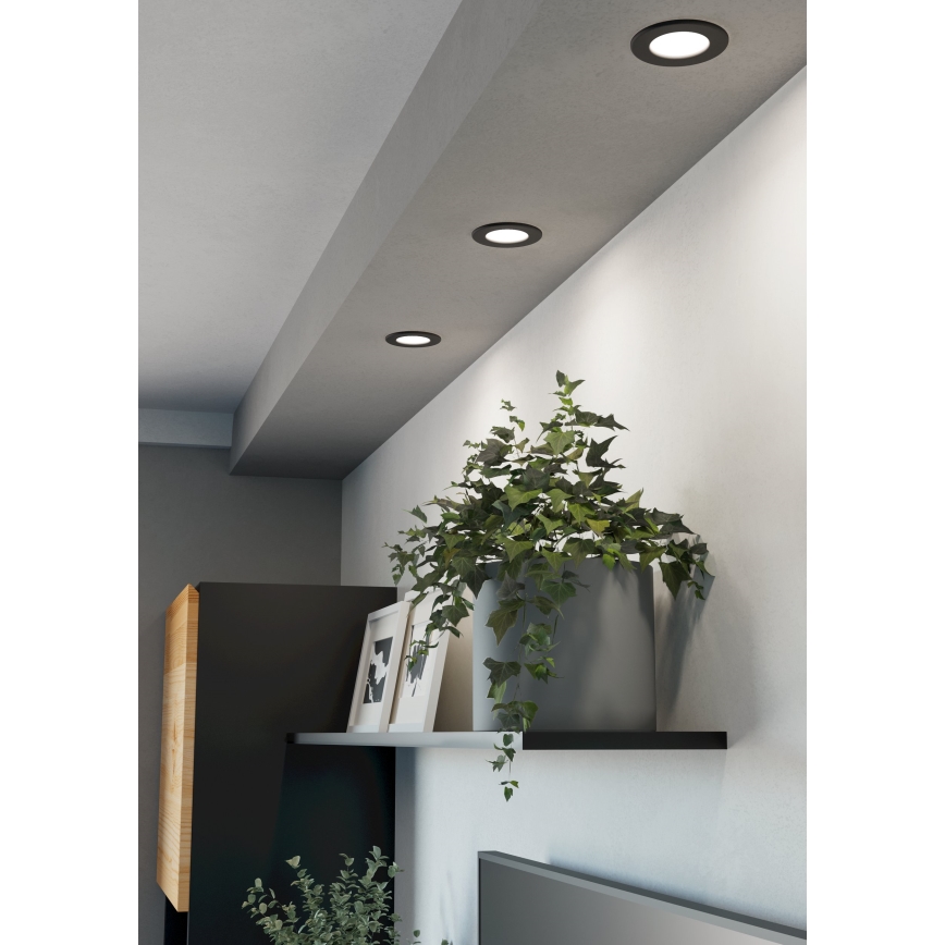 Eglo - LED Faretto da incasso LED/3,7W/230V 2700/4000/6500K Ø 8,8 cm nero