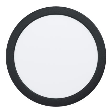 Eglo - Luminaire encastré LED, 18,5 W, 230 V, 2700/4000/6500 K, Ø 21,6 cm, noir