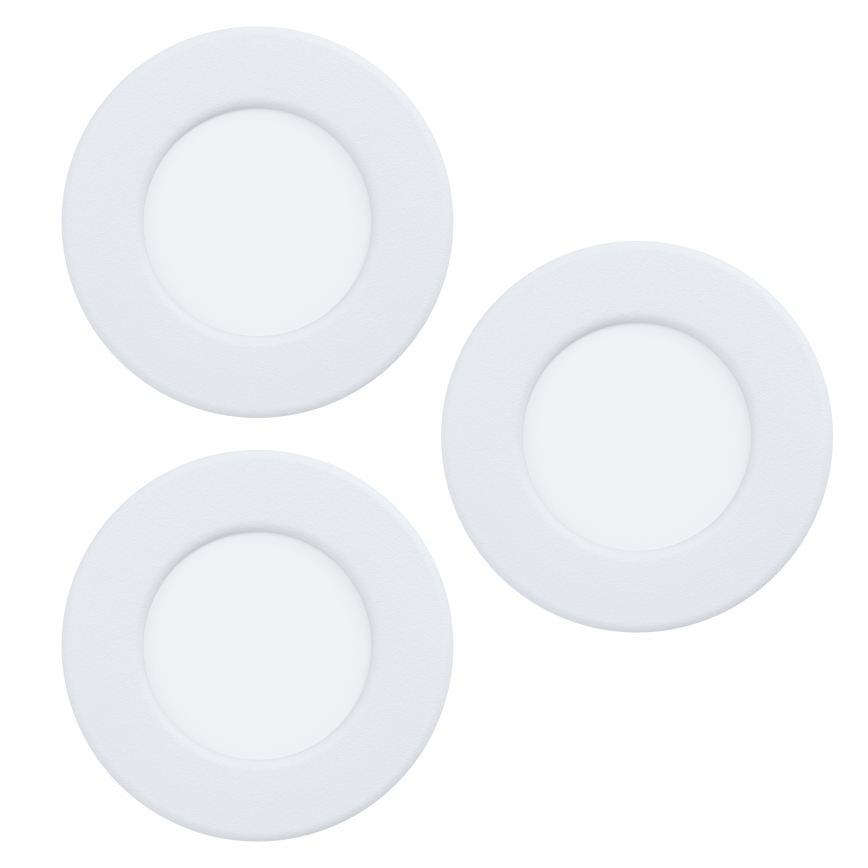 Eglo - 3er-Set LED-Einbauleuchte LED/3,7W/230V 2700/4000/6500K Ø 8,8 cm weiß