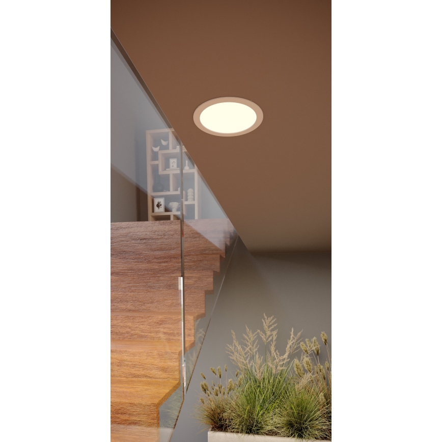 Eglo - Plafoniera LED da incasso 10,5W/230V 2700/4000/6500K Ø 16,8 cm bianco