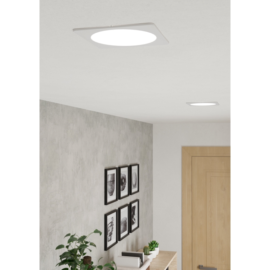 Eglo - Luminaire encastré LED/10,5W/230V 2700/4000/6500K 16,6x16,6 cm blanc