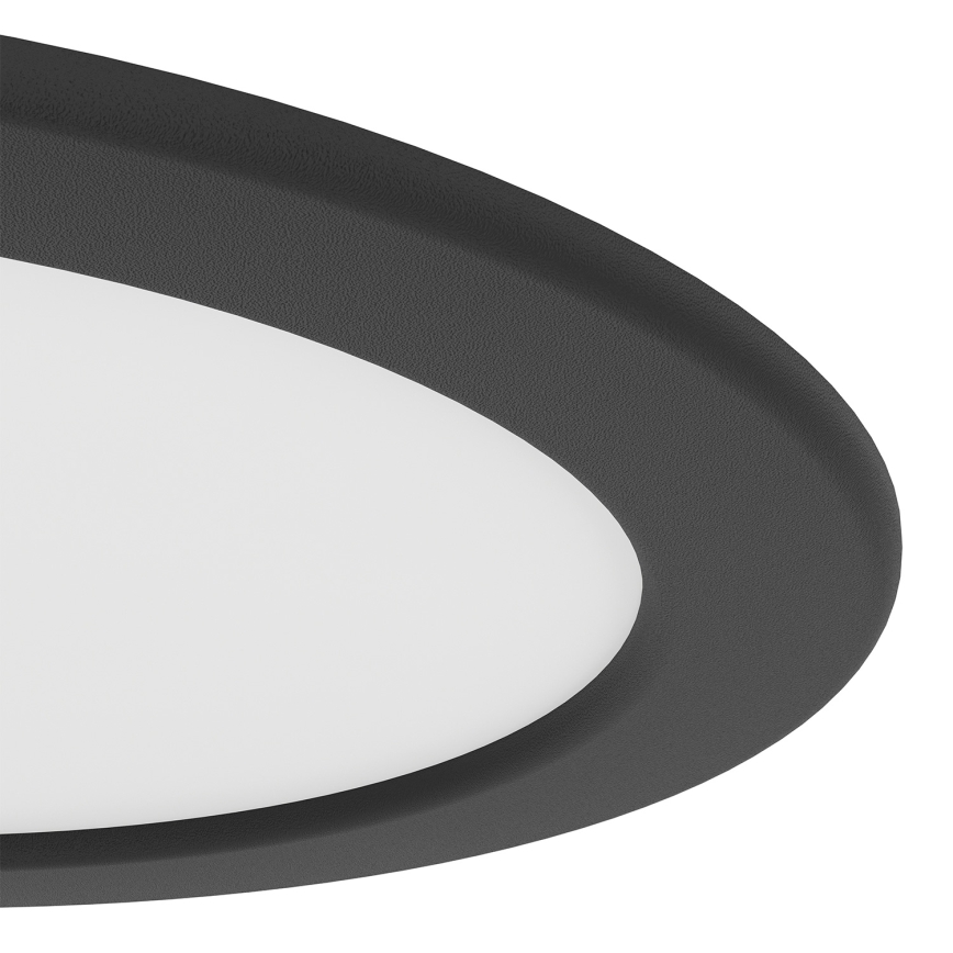 Eglo - Plafoniera LED da incasso per bagno LED/10,5W/230V 2700/4000/6500K Ø 16,8 cm IP44 nero