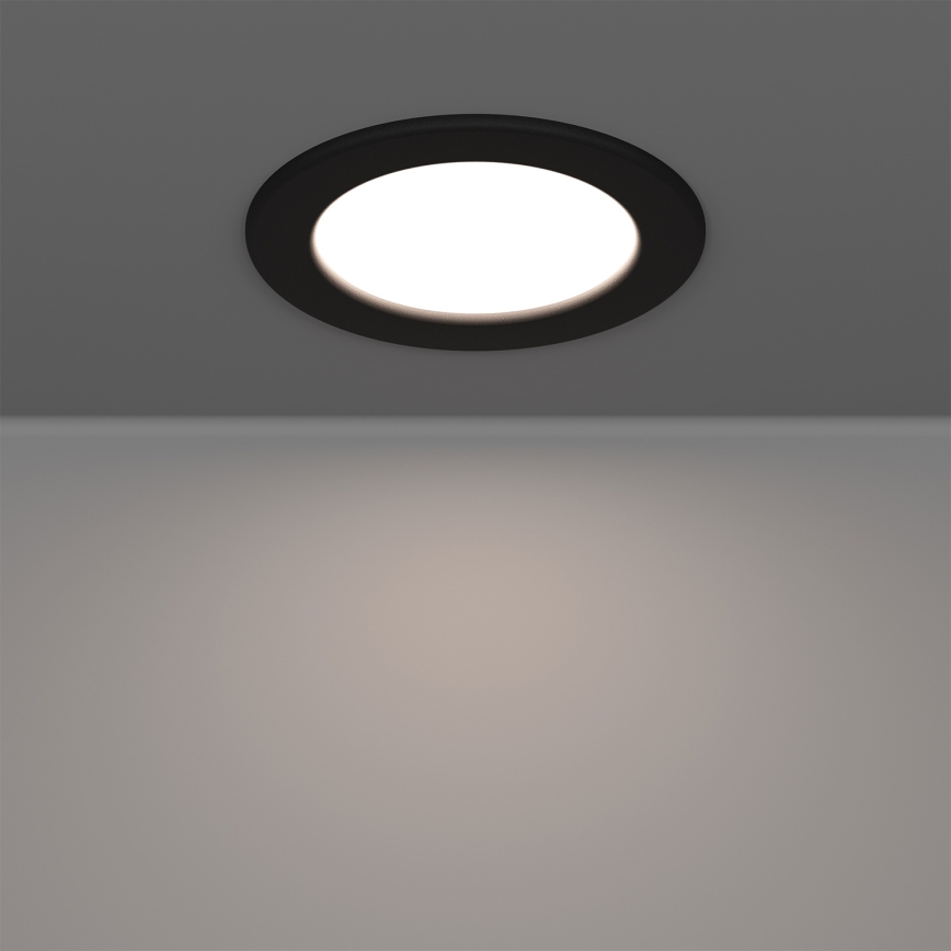Eglo - Faretto da incasso per bagno LED RGBW dimmerabile, LED/5W/230V, 2700–6500K, Ø 12 cm, IP44, nero