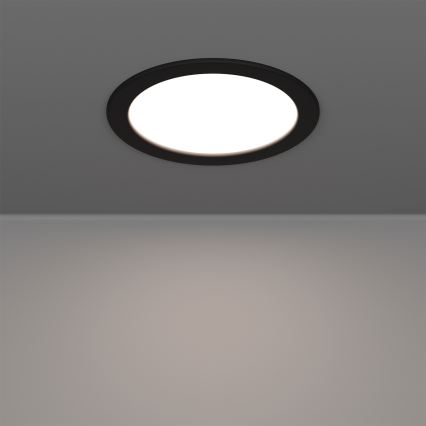 Eglo - Plafonnier encastré LED RGBW dimmable pour salle de bains LED/9,5W/230V 2700-6500K diam. 16,8 cm IP44 noir