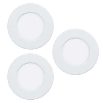 Eglo - Set 3x LED RGBW dimmbare Badezimmer-Einbauleuchten LED/2,8W/230V 2700-6500K Ø 8,8 cm IP44 weiß