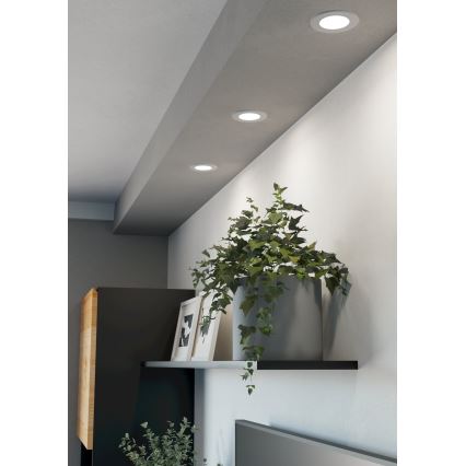 Eglo - Set 3x LED RGBW dimmbare Badezimmer-Einbauleuchten LED/2,8W/230V 2700-6500K Ø 8,8 cm IP44 weiß