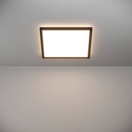 Eglo - LED Badezimmer-Deckenleuchte LED/17,6W/230V 2700/4000/6500K 39x39 cm IP44 Schwarz