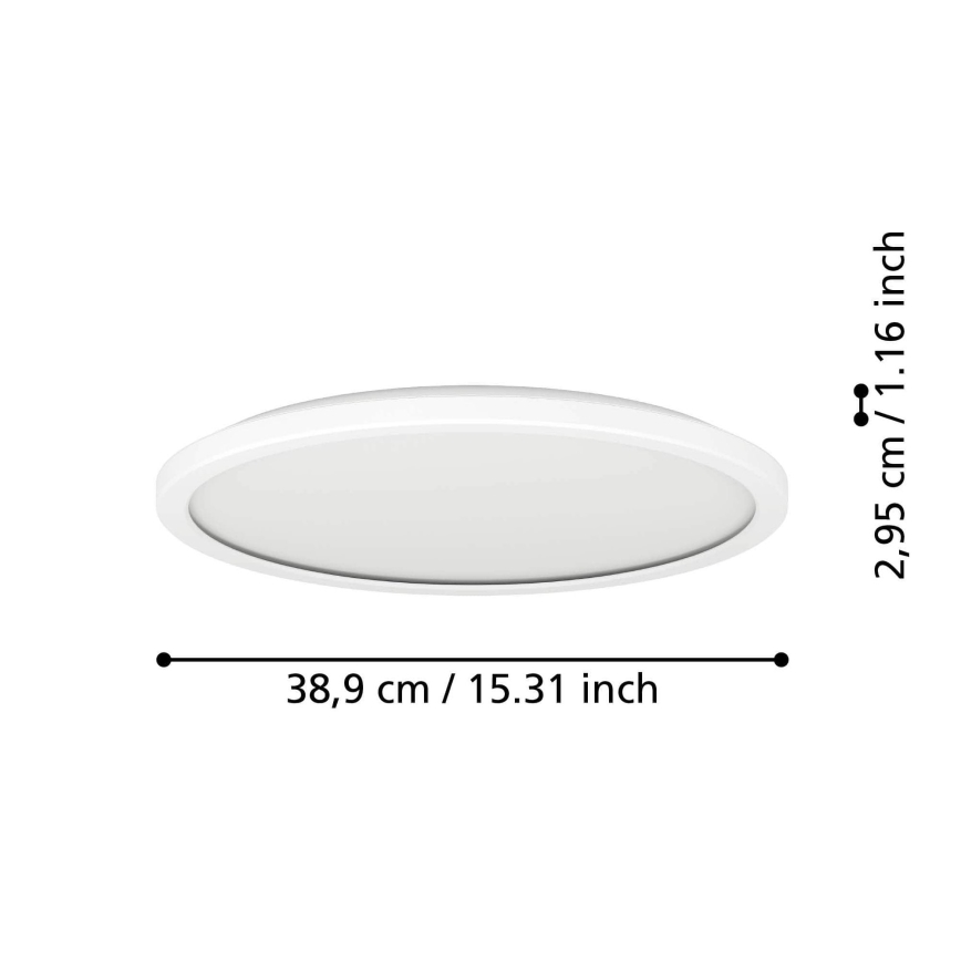 Eglo - Plafoniera LED da esterno LED/18,5W/230V 2700/4000/6500K diametro 38,9 cm IP44 bianco