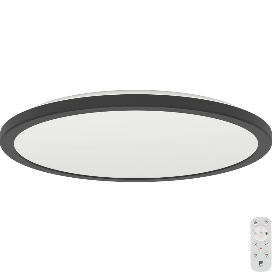 Eglo - Plafonnier extérieur à intensité variable LED/18,5W/230V 2700-6500K d. 38,9 cm IP44 noir + télécommande
