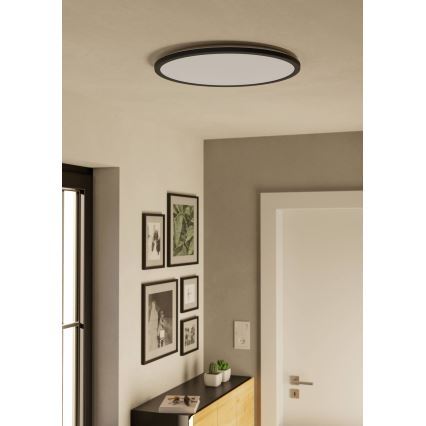 Eglo - Dimmbare LED-Outdoor-Deckenleuchte LED/16,8W/230V 2700-6500K d 50 cm IP44 schwarz + Fernbedienung