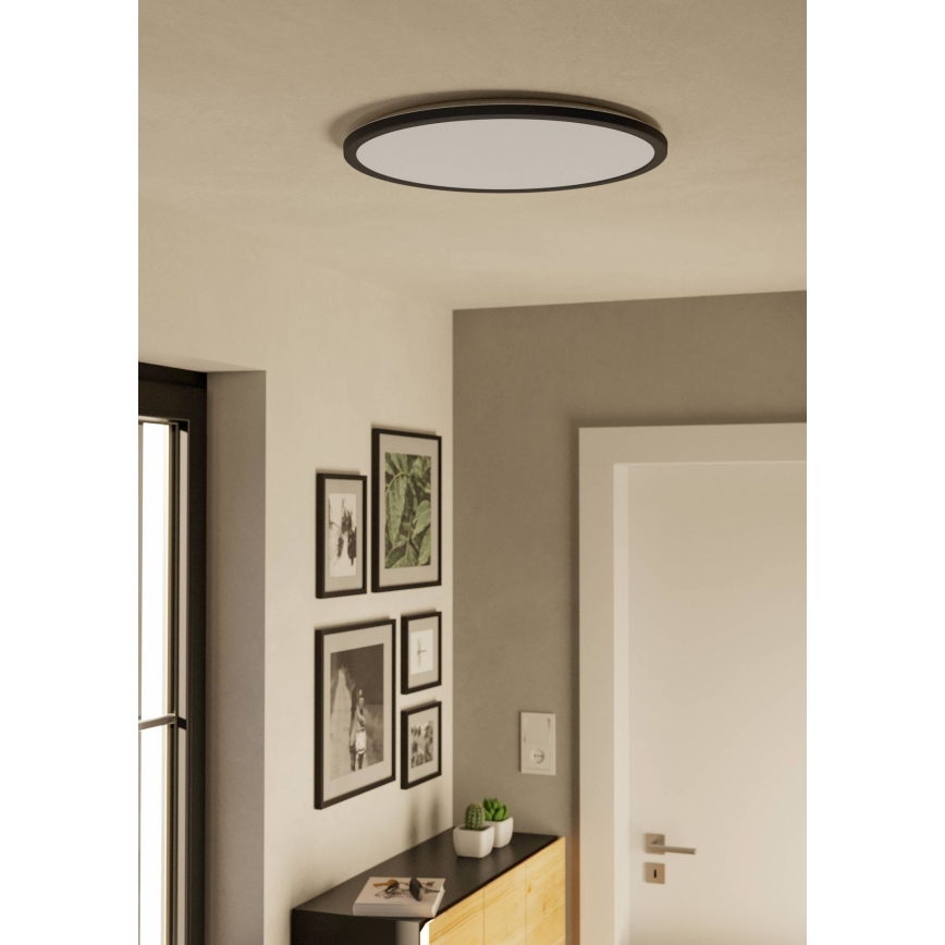 Eglo - LED Dimmerabile per esterni soffitto chiaro LED/16,8W/230V 2700-6500K diametro 50 cm IP44 nero + telecomando