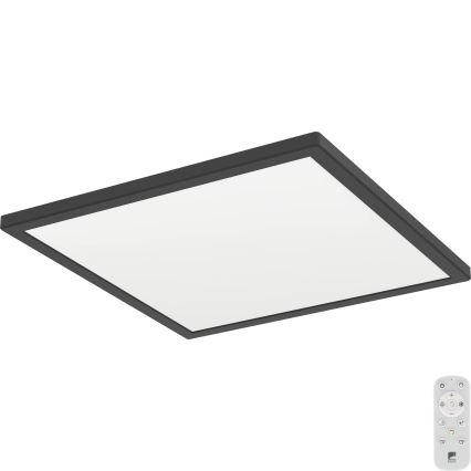 Eglo - Plafonnier extérieur à intensité variable LED/17,6W/230V 2700-6500K 39x39 cm IP44 noir + télécommande