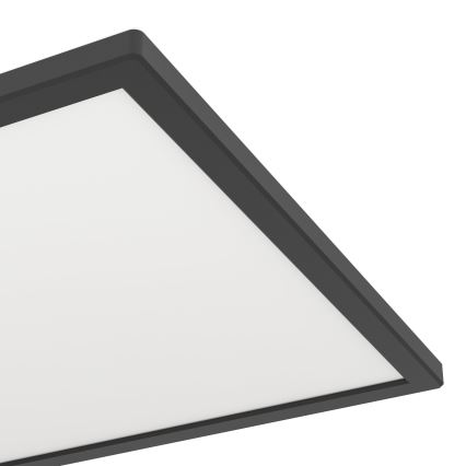 Eglo - Plafonnier extérieur à intensité variable LED/17,6W/230V 2700-6500K 39x39 cm IP44 noir + télécommande