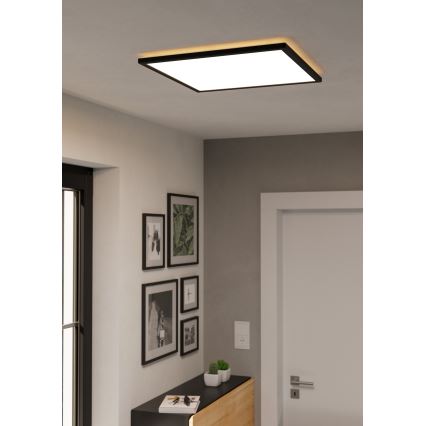 Eglo 901457 - LED Dimmerabile per esterni soffitto chiaro LED/17W/230V 2700-6500K 50x50 cm IP44 nero + telecomando